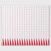 Geometrische patronen Kerstmis Rood Witte pieken K Cadeaupapier (Vlak)