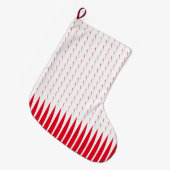 Geometrische patronen Kerstmis Rood Witte pieken K Grote Kerstsok (Voorkant (Hangend))