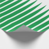 Geometrische patronen Kerstmis White Green Spike A Cadeaupapier (Hoek)