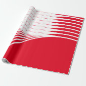 Geometrische patronen kerstrood wit cadeaupapier (Uitgerold)