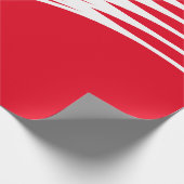 Geometrische patronen kerstrood wit cadeaupapier (Hoek)