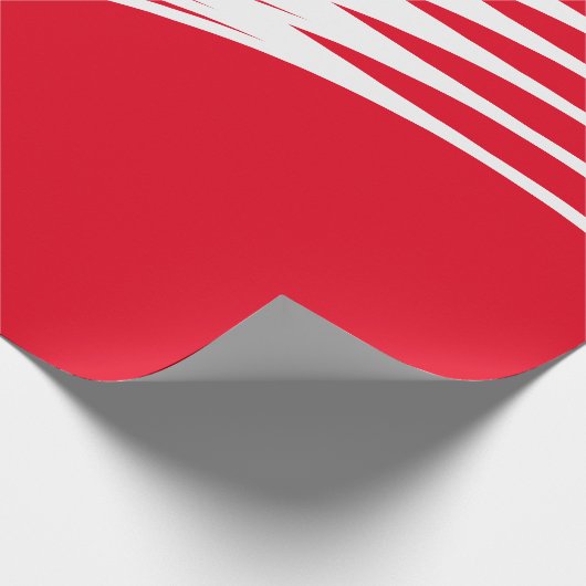 Geometrische patronen kerstrood wit cadeaupapier (Hoek)