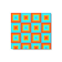 Geometrische patronen Kleur Turquoise Oranje