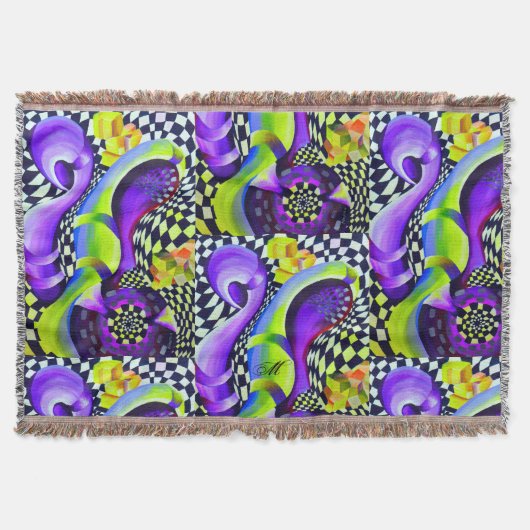 Geometrische patronen kunst Deco Deken (Voorkant)