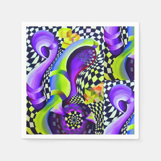 Geometrische patronen kunst Deco Servet (Voorkant)