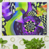 Geometrische patronen kunst Deco Theedoek (Gevouwen)