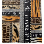 "Geometrische patronen met een in het oog springen Douchegordijn (Voorkant)