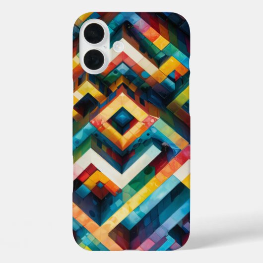 Geometrische patronen met gedurfde contrasterende  Case-Mate iPhone case (Achterkant)