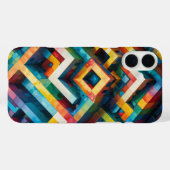 Geometrische patronen met gedurfde contrasterende  Case-Mate iPhone case (Achterkant (horizontaal))