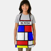 Geometrische patronen Mondriaan Kunststijl Modern Schort (Insitu)