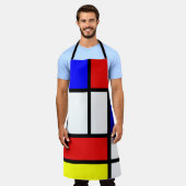Geometrische patronen Mondriaan Kunststijl Modern Schort (Gedragen)