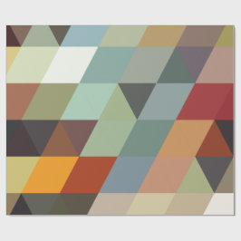 Geometrische patronen | Multicolordriehoeken Cadeaupapier