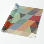 Geometrische patronen | Multicolordriehoeken Cadeaupapier (Uitgerold)