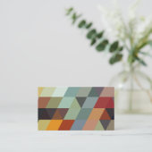 Geometrische patronen | Multicolordriehoeken Visitekaartje (Staand voorkant)