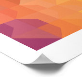 Geometrische patronen | Oranje vierkantjes en drie Poster (Hoek)