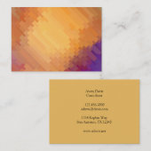 Geometrische patronen | Paarse en Oranje stroken Visitekaartje (Voorkant / Achterkant)