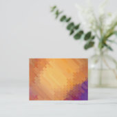 Geometrische patronen | Paarse en Oranje stroken Visitekaartje (Staand voorkant)