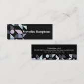 Geometrische patronen pastelkleur mini visitekaartje (Voorkant / Achterkant)