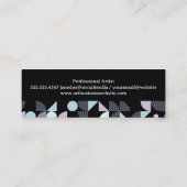 Geometrische patronen pastelkleur mini visitekaartje (Achterkant)