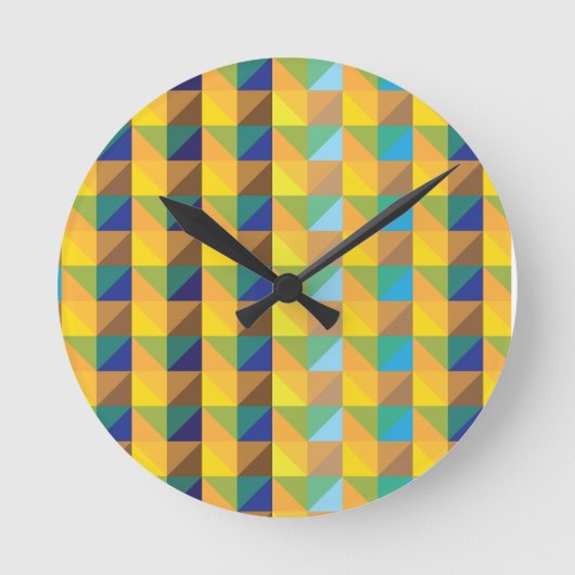 Geometrische patronen ronde klok (Voorkant)