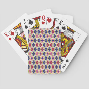 Geometrische patronen: Traditionele Textiel Illust Pokerkaarten