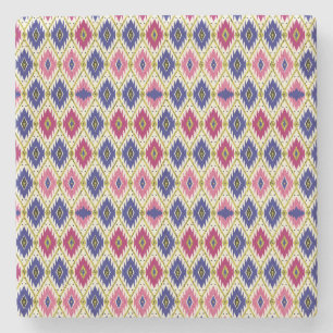 Geometrische patronen: Traditionele Textiel Illust Stenen Onderzetter