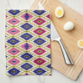 Geometrische patronen: Traditionele Textiel Illust Theedoek (Quarter Fold)