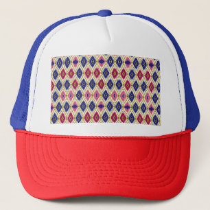 Geometrische patronen: Traditionele Textiel Illust Trucker Pet