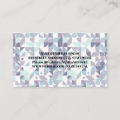 Geometrische patronen van Blues Purples Visitekaartje (Achterkant)