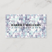 Geometrische patronen van Blues Purples Visitekaartje (Voorkant)