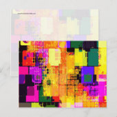 Geometrische patronen voor kleurenplasma Abstracte Briefkaart (Voorkant / Achterkant)