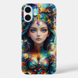 Geometrische patronen voor meisjes iPhone 16 plus hoesje