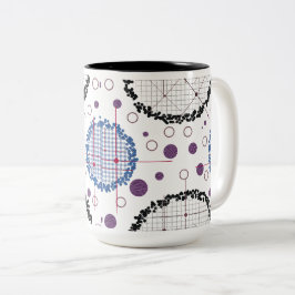 Geometrische patronen voor modern design tweekleurige koffiemok