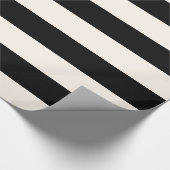 Geometrische patronen Zwarte en Witte Stripes Cadeaupapier (Hoek)