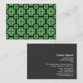 Geometrische patroon 030614 - Faded groen op Dk Gr Visitekaartje (Voorkant / Achterkant)