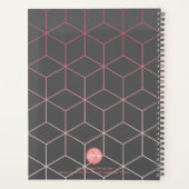 Geometrische patroon 2023 VIVA Magenta Grey Add Na Planner (Achterkant)