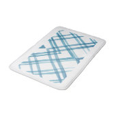 Geometrische Patroon Badmat – Bold Hedendaags blau (Gekanteld)