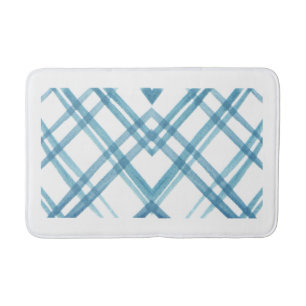 Geometrische Patroon Badmat – Bold Hedendaags blau