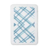 Geometrische Patroon Badmat – Bold Hedendaags blau (Voorkant Verticaal)