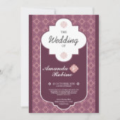 Geometrische patroon bruiloft uitnodiging (Voorkant)