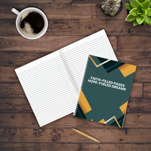 Geometrische Patroon Geloof Inspirerend Quote Notitieboek