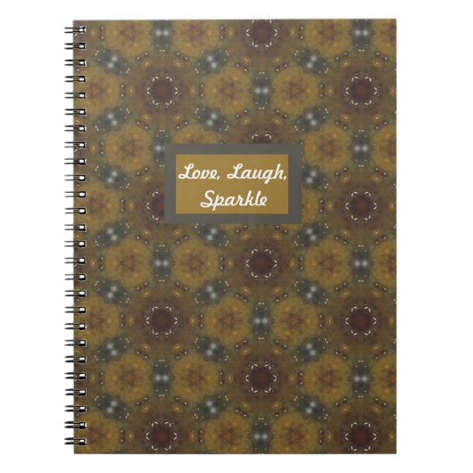 Geometrische patroon Herfst liefde, lachen, schitt Notitieboek (Voorkant)