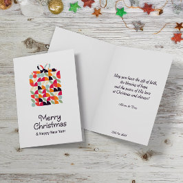 Geometrische patroon kerstgroeten. feestdagen kaart