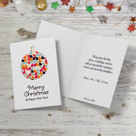 Geometrische patroon kerstgroeten. feestdagen kaart