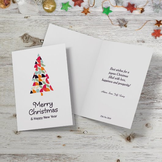 Geometrische patroon kerstgroeten. feestdagen kaart