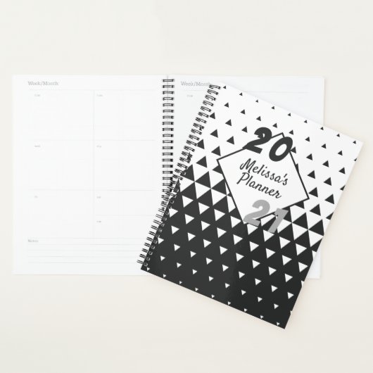 Geometrische patroon Moderne gepersonaliseerde jaa Planner (Display)