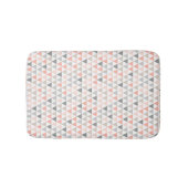 Geometrische patroon perzik grijs beige neutralen badmat (Voorkant)