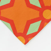 Geometrische patroon retro kleuren 70s fleece deken (Hoek)