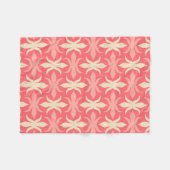 Geometrische patroon retro kleuren 70s fleece deken (Voorkant (Horizontaal))