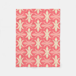 Geometrische patroon retro kleuren 70s fleece deken